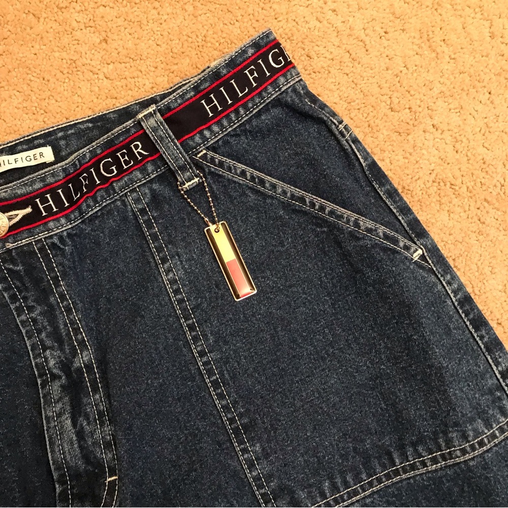 Tommy Hilfiger High-Rise Dark Blue Straight-Leg Jeans - Picture 10 of 13